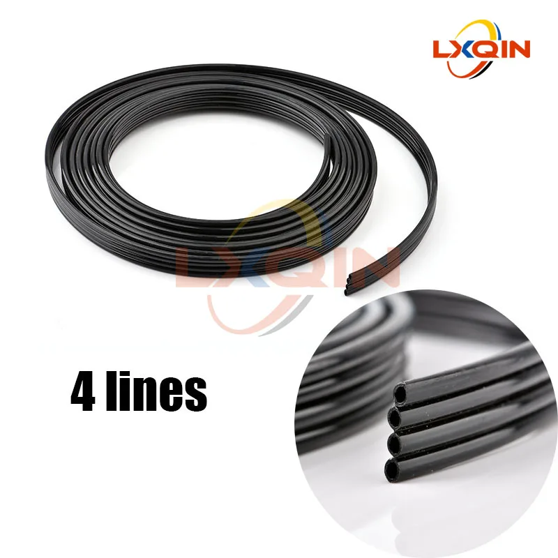 

LXQIN 10m/lot 4 Lines UV Ink Tube 4 Rows Feeding Tube For Inkjet Spare Parts Printer Ink System UV ink hose ink pipe