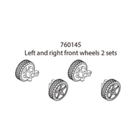760145 Turbo Racing 1:76 C74 RC Car Left and Right Front Wheels Spare Parts 2pcs Packed