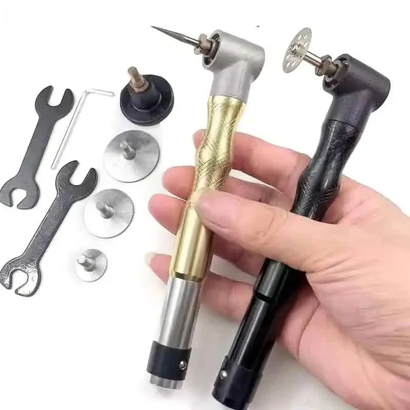 90° Elbow Compact Mill Grinder Mold Trimming Polishing Handle Engraving Machine Set Kit Multipurpose Polishing Device