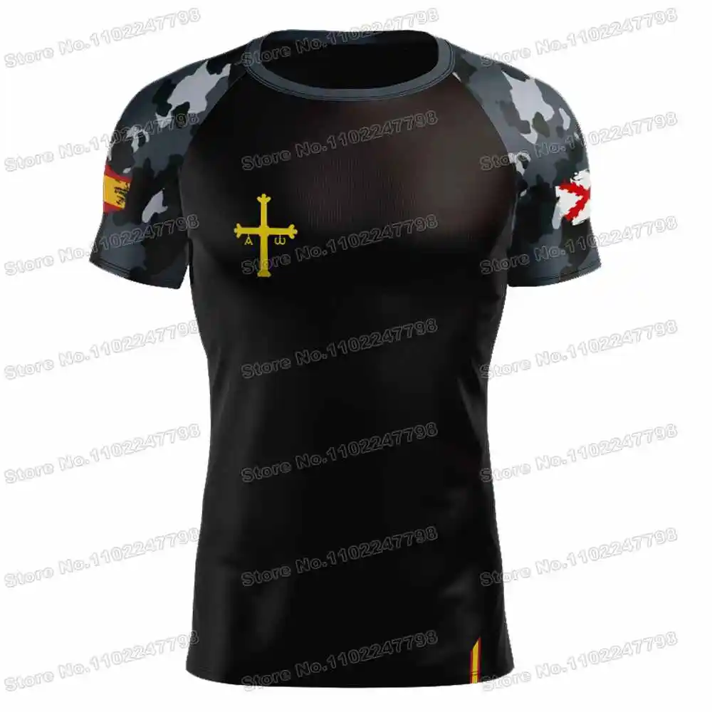 2023 كروز دي لا فيكتوريا أستورياس تي شيرت اسبانيا البحرية التكنولوجيا قمصان الرجال أستورياس ملابس ملابس علوية للرياضة اللياقة البدنية جيرسي ملابس الجري #2