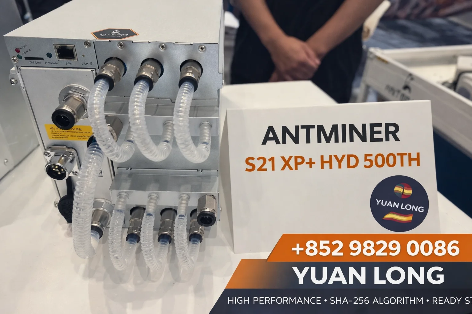 EASY SETUP_Antminer S21 XP+ Hyd 500Th/s Bitcoin Miner SHA-256 ASIC BTC/BCH/BSV Mining Machine Ultra Efficient 11J/T Hydro Coolin