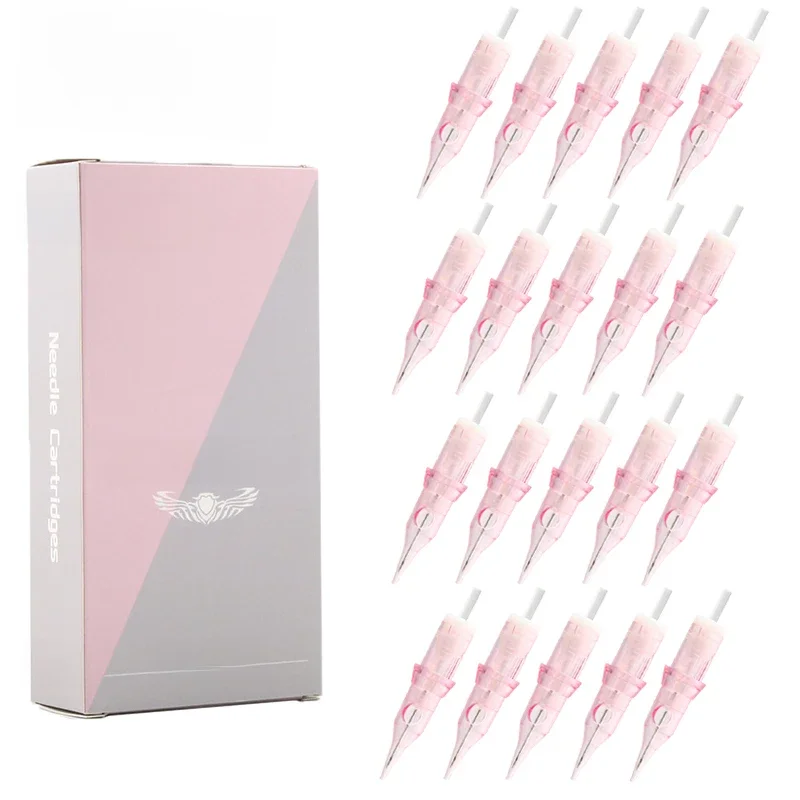 Mona-Cartouche de tatouage pour stylo de machine à tatouer lointain, revêtement rond toronné, Shader, 20 pièces par boîte, illac 3ATV