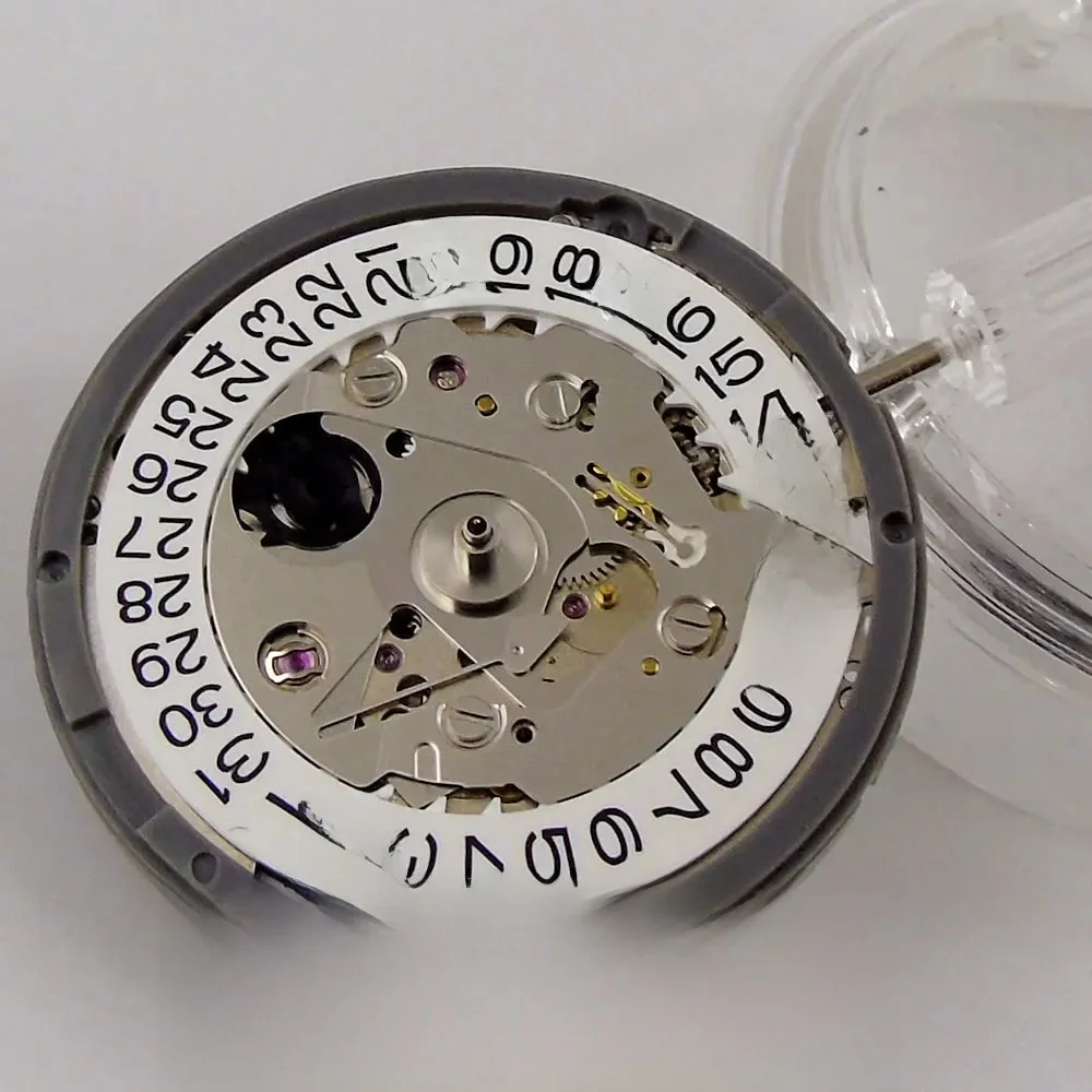Hoge Nauwkeurigheid NH35A Automatisch Uurwerk Zelfopwindend MOD Horloge Accessoires 3H Kroon 21600Bph Wit Datum Wiel Hacking Seconden - afbeelding 2