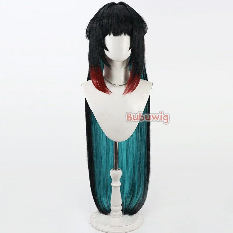 Bubuwig Synthetic Hair Zhuang Fangyi Cosplay Wigs Game Arknights: Endfield Zhuang Fangyi 100cm Mixed Color Wig Heat Resistant 2