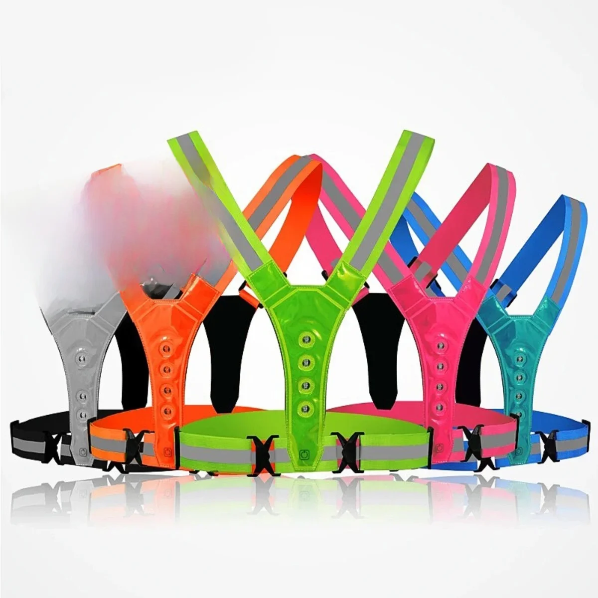 AliExpress NONE Adjustable LED Running & Cycling Safety Vest for Men and Women Night Security Sports Gear