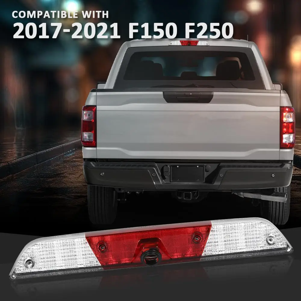

Led Third 3Rd Brake Light W/Camera Tow Vision High Mount Stop Light Fit for 2017 2018 2019 2020 2021 F150 F250 Hc3B-13A613