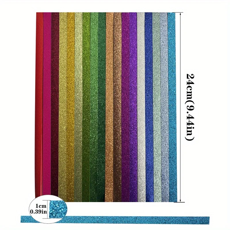 520-teiliges Glitzer-Stern-Origami-Set - Bunte Farbmischung, Kreatives Bastel- und Geschenkdekoration-Kit
