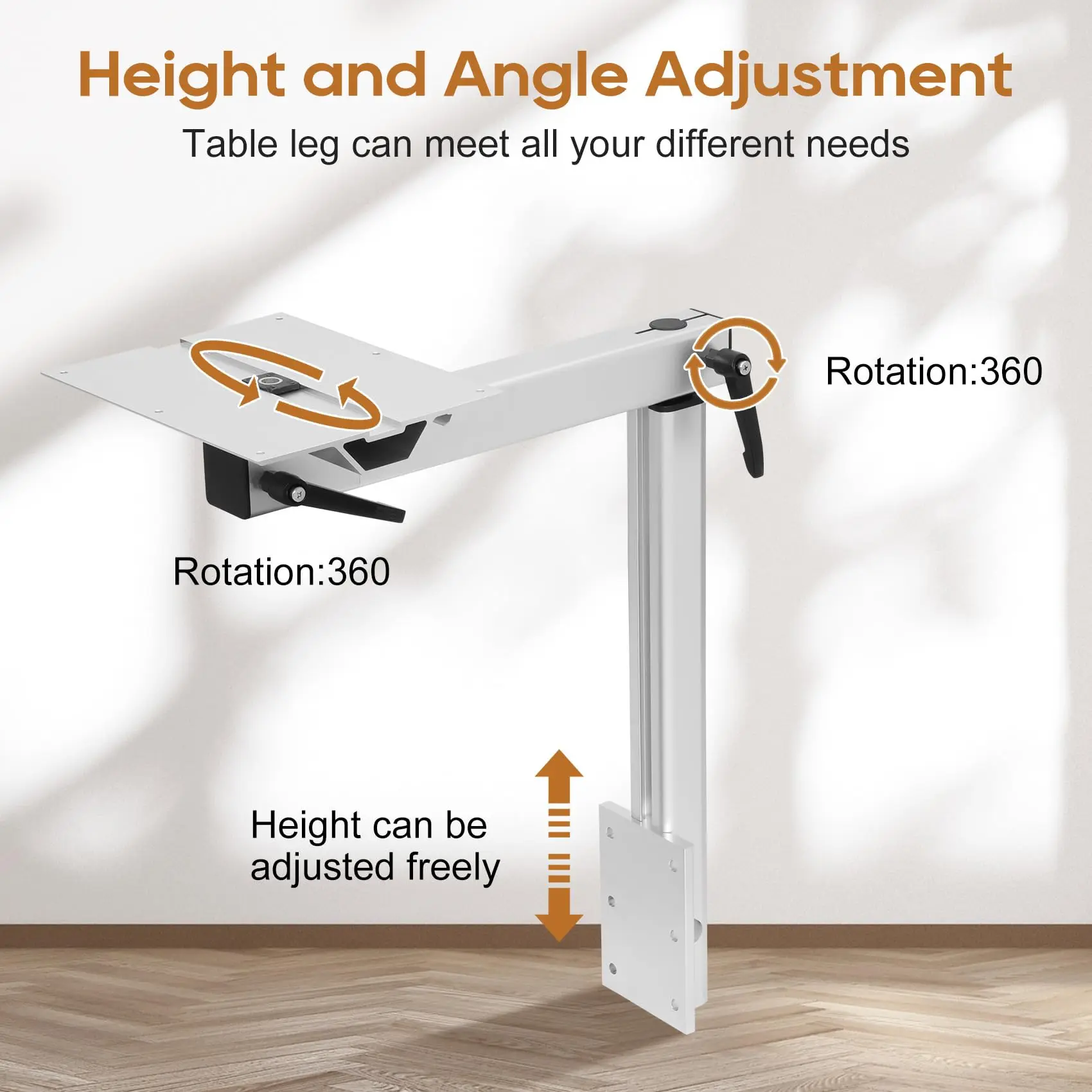 HWHONG production exclusive support de pied de table RV amélioré avec fonction de pliage latéral avec support de base de table RV, meubles de camping-car