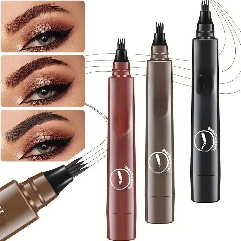 Suake – stylo à sourcils 4D, imperméable, sensation de cheveux naturelle, résistant à la sueur, anti-taches