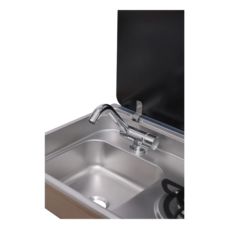 เตาแก๊สอเนกประสงค์สำหรับตั้งแคมป์ในรถบ้าน พร้อมฝาปิดกันฝุ่น ทำจากสแตนเลส พกพาสะดวก เหมาะสำหรับเรือ รถบ้าน ครัวกลางแจ้ง และการเดินทาง