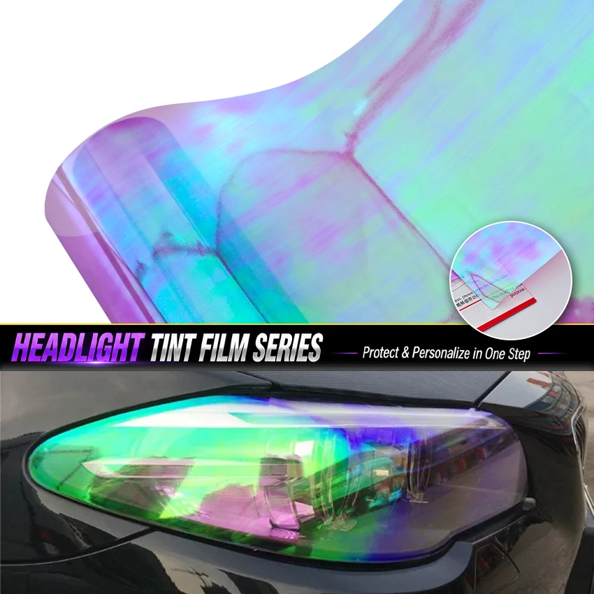 Film vinyle autocollant pour phares et feux arrière, couleur caméléon violet, 30x60 cm, pour accessoires BMW