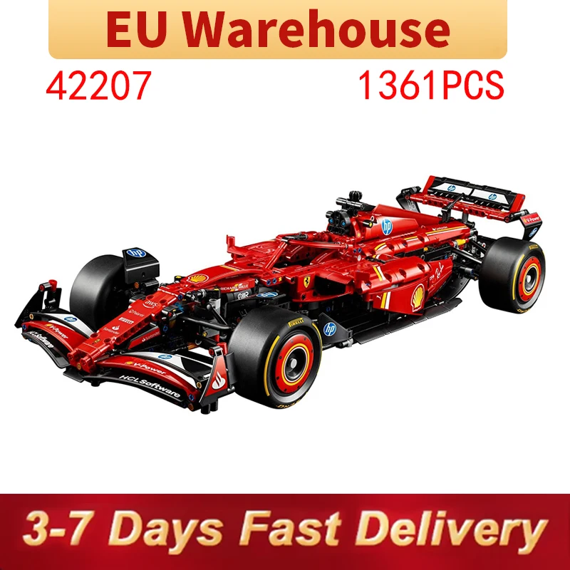 1361pieces SF-24 Red Sports Racing Car Building Blocks Set Super Car Bricks Toys For Adults Kids Gifts Compatible With Set 42207