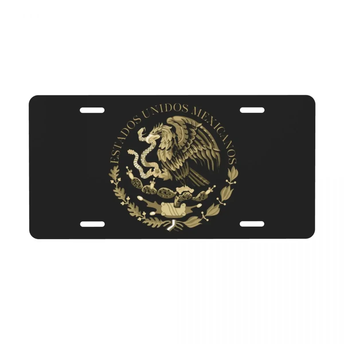 

Coat Of Arms Of Mexico License Plate Mexican Flag Seal In Sepia Decorative Car Front License Plate Cover Aluminum Vanity Tag