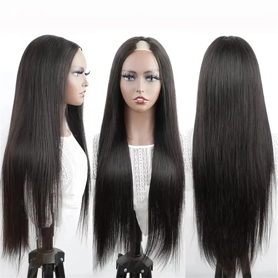 30 Inch Straight V Part Human Hair Wigs For Women 100% Brazilian Wigs 100% Virgin Human Hair Wigs V Part Wigs 150% Density