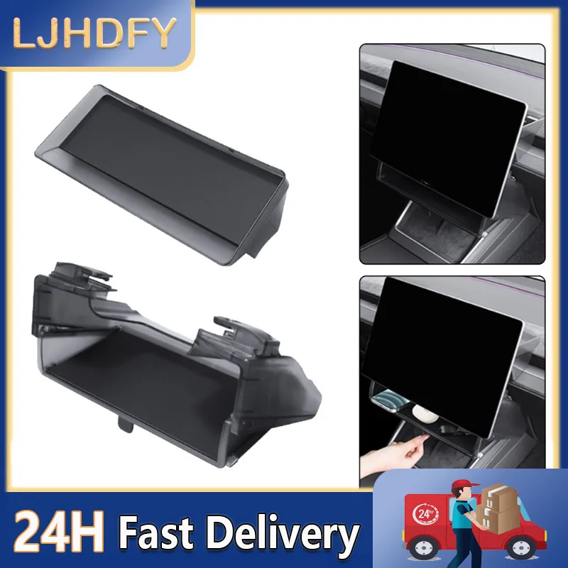 

For Tesla Model3 Y Juniper 2025 central control screen Hidden Magnetic opening closing storage box tissue box storage accessorie