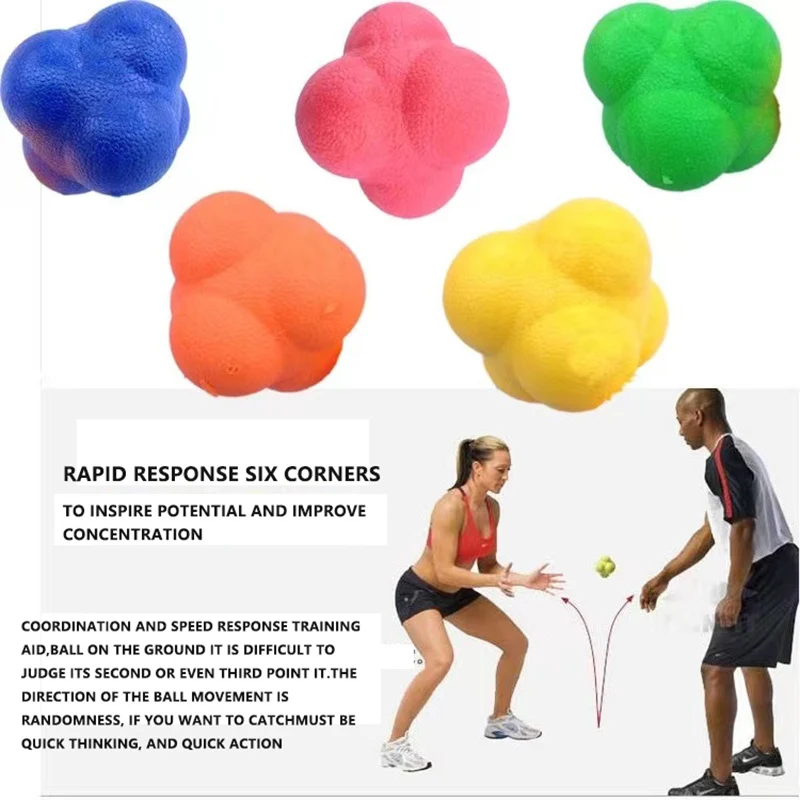 Boxing Fighting Reaction Training Hexagonal Ball Children'S Concentration Training Toy Fighting Relaxation Reaction Ball