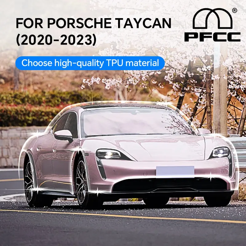 

8.5Mil Pre Cut Transparent Car PPF for Porsche Taycan 2020 2021 2022 2023 Paint Protection Film Car Wrap Protect Clear Sticker