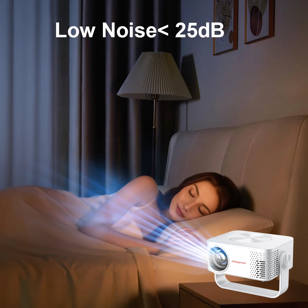 ZNLYRION Mini LCD Projector M60 Native 1280*720P Support 4K 180° Rotatable Stand Auto Keystone WiFi6 BT5.0 Portable Home Theater Movie Projector - view 6