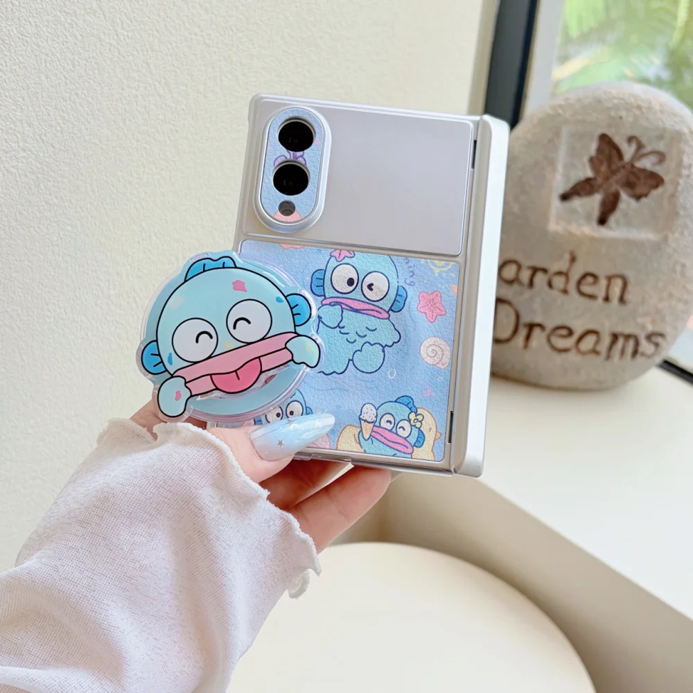 New Fashion Ins Cute Cartoon Fish Phone Case for Z Fold 8 Fold 8 Ultra Cases with MagSafe Stand Kawaii Shockproof Protective Set