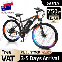 GUNAI GN29 Adult Electric Bike 750W Electrical Road Bicycle 48V 15Ah MTB E-bike 29\