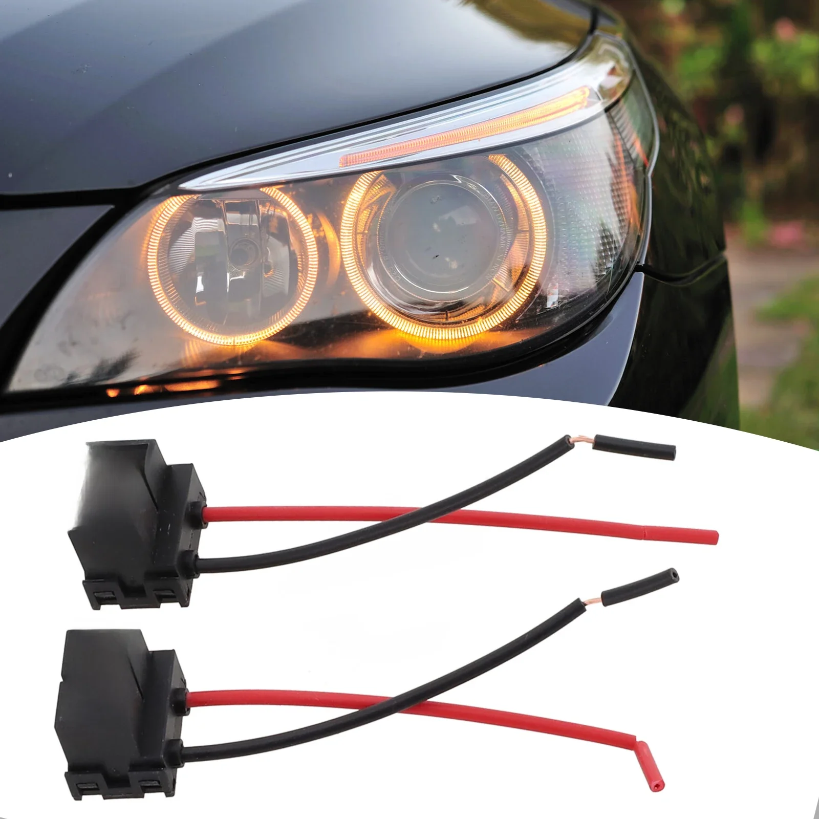 Prises de faisceau d'ampoule H7 pour voiture, 2 pièces, connecteur de fil automatique, prise de câble pour adaptateur de phare LED H7