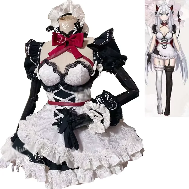 

Custom Made Vtuber Veibae VShojo Cosplay Costume Apron Suits Maid Dress Halloween Uniform Women Anime Outfits Tailor Customized
