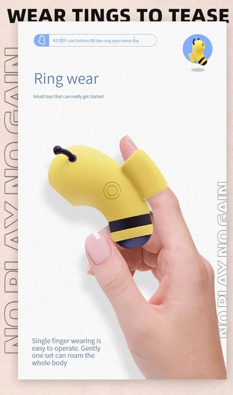 KISTOY®Anillo de succión de abeja, masturbador con vibración, juguete para clímax