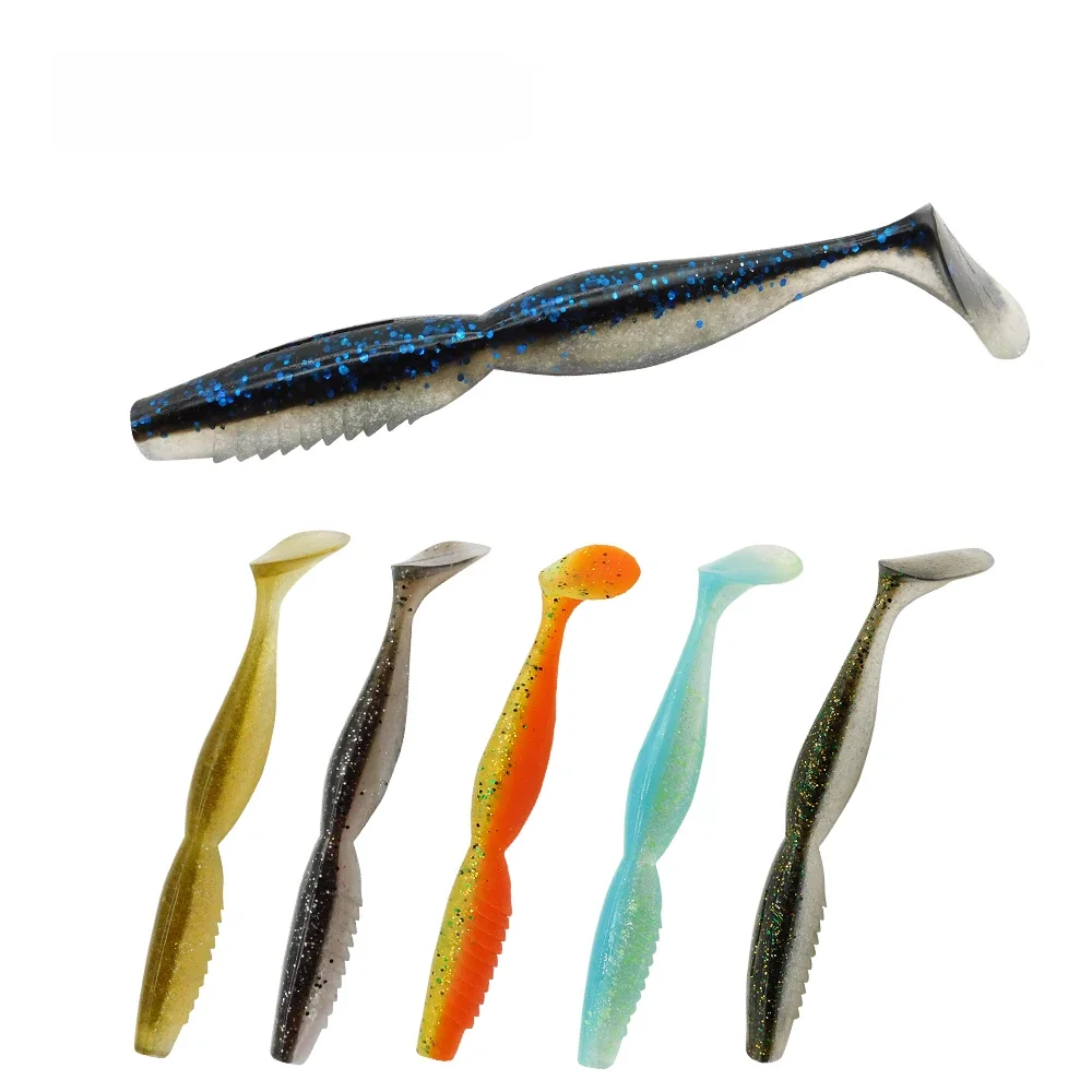 KESFISHING – leurre artificiel en Silicone souple, appât Spiner Shad de 4 et 5 pouces, le meilleur brochet de bar, ajoutez de l'odeur de poisson