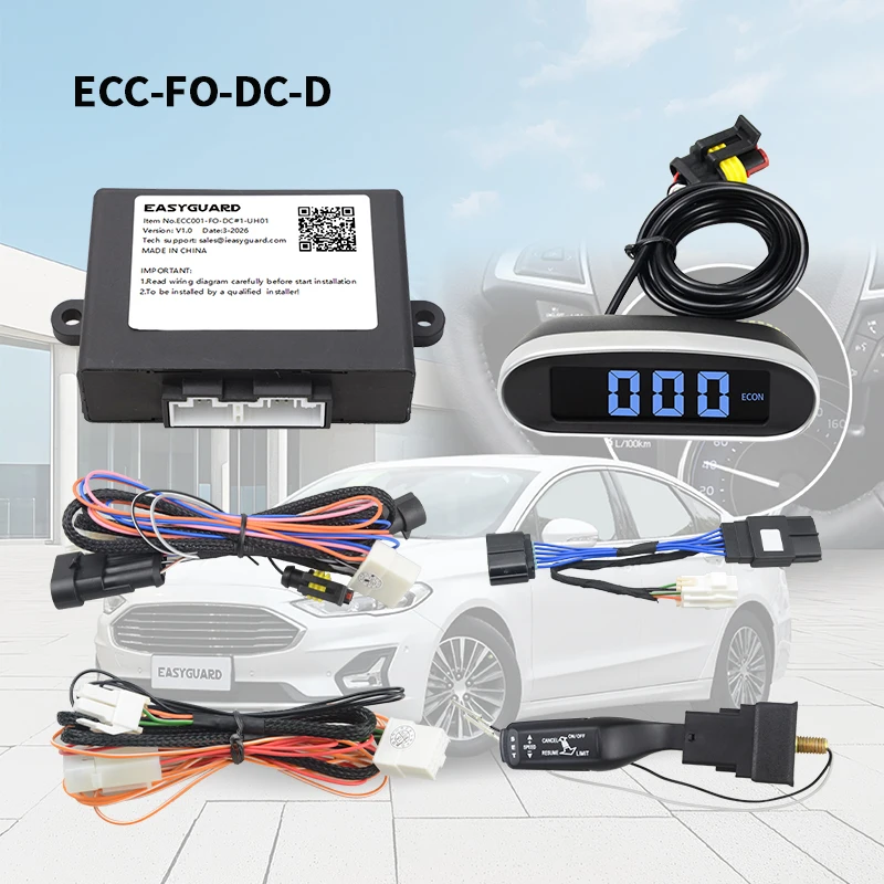 EASYGUARD Cruise control system fit for Ford Fiesta Tourneo Focus Transit Escape Mondeo from 2010-2020 with 6 pin DC version