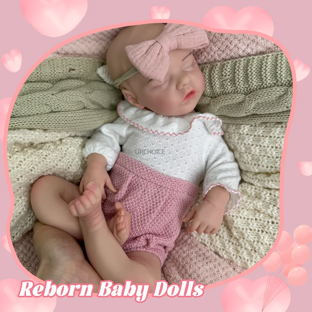こどもの日ギフトに最適！17インチの抱きしめたくなるようなリアルな新生児の女の子のリボーンドール。ソフトシリコン製で、コレクターや新米ママへのプレゼントに。
