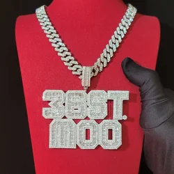 Custom Square Baguettecz Name Pendant Personalized Number Or Letter Necklace Chain For Him Her Birthday Gifts Hip Hop Jewelry