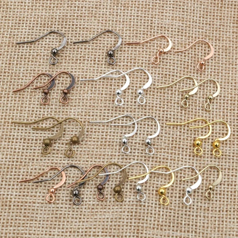 100 sztuk/partia 19x18mm DIY kolczyki ustalenia kolczyki zatrzaski haki armatura DIY tworzenia biżuterii akcesoria mosiądz hak... — zdjęcie 2