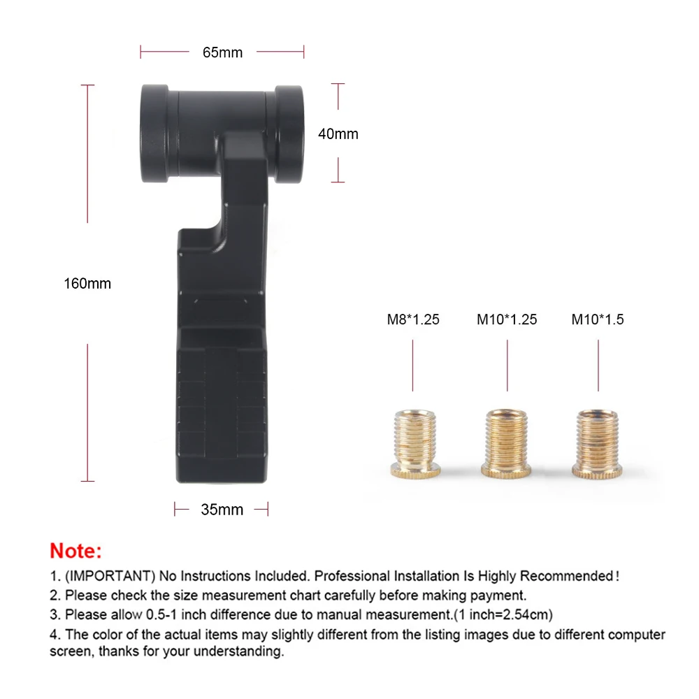 Universal Aircraft Joystick Style Gear Shift Knob, Ergonomic Aluminum Lever Head with M8/M10/M12 Thread for Car Modification