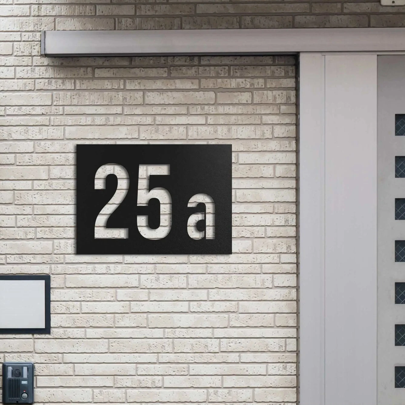 Contemporary Cut Out Modern House Number Sign Printed Address Signage Matt Finishes Personalised House Number Acrylic House Sign