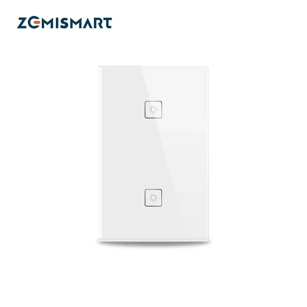 

Zemismart Tuya Zigbee 2 Gangs Wall Light Switch Neutral Wire Required Work With Alexa Google Home SmartThings Bridge APP