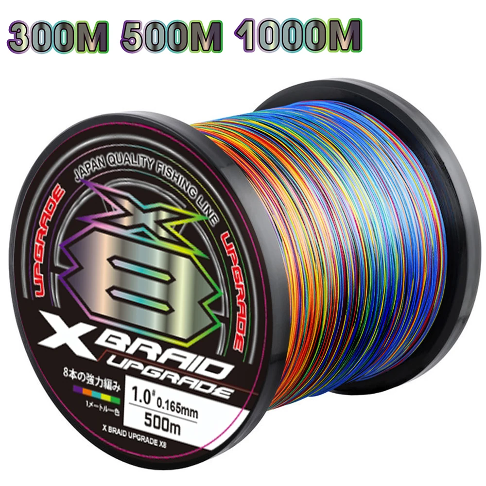 New JAPAN X8 Braid Braided Fishing Line 12LB-80LB Sinking Type Multicolored High Stength PE Line for Carp Bass Fishing