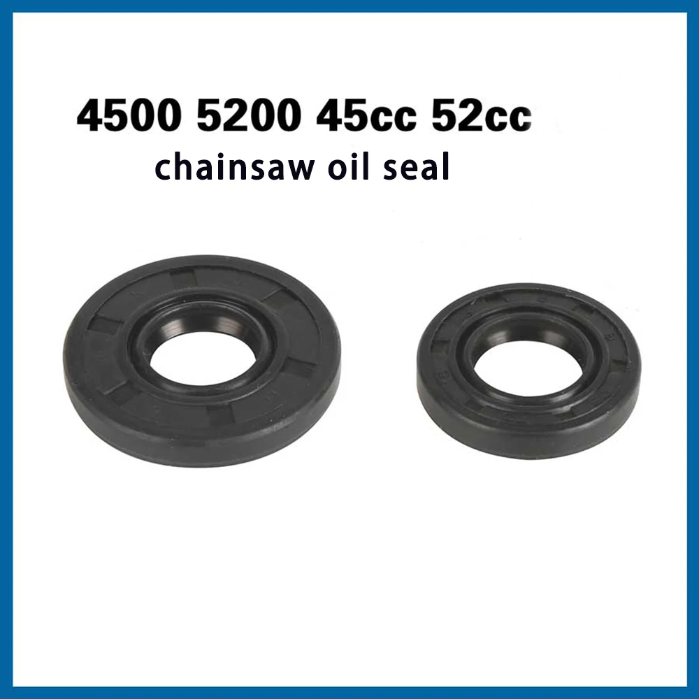 2pcs Garden Electric Tool Accessories Gasoline Chain Saw Black Oil Seal 4500 5200 5800 45cc 52cc 58cc Lawn Mower Crankshaft