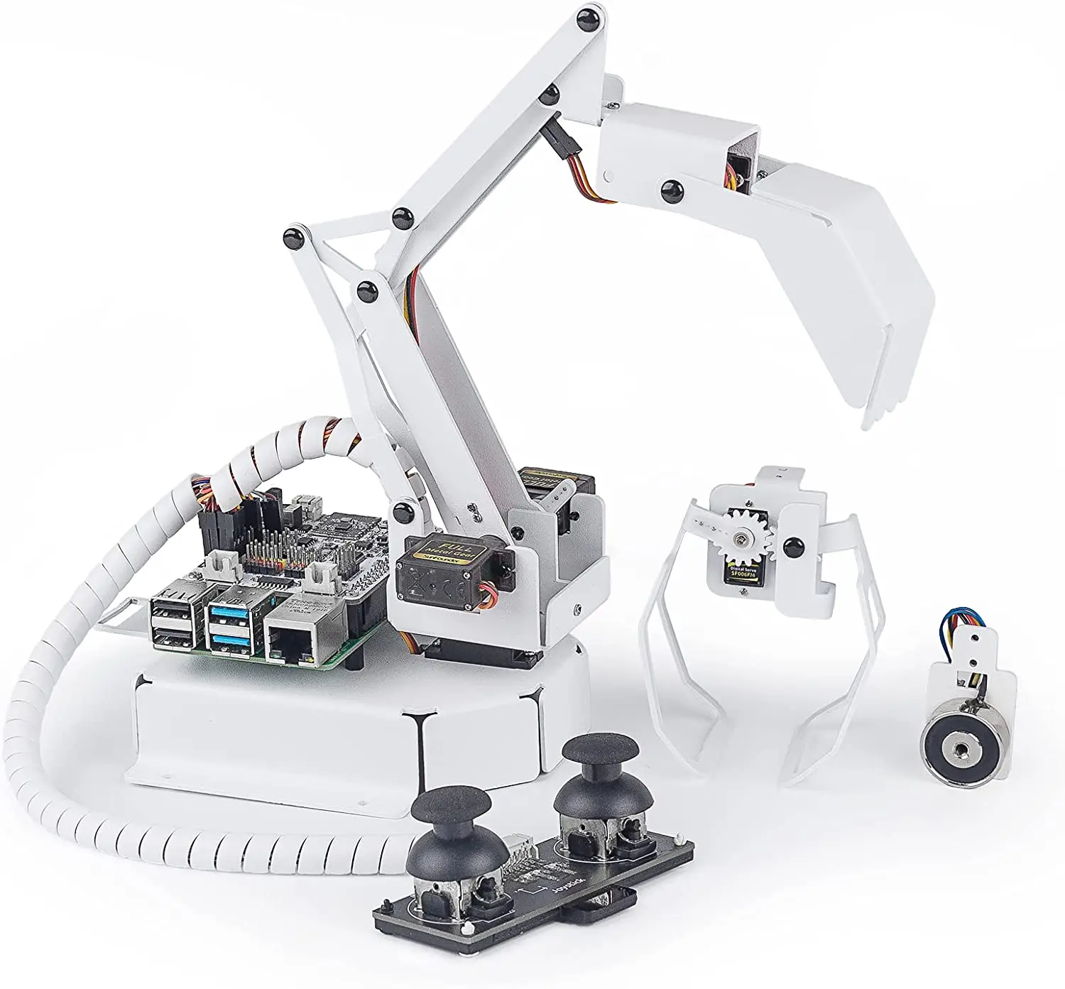 SunFounder 4 DOF Robot Arm Kit for Raspberry Pi, Support Graphical Visual Programming, Python, Remote Control (Pi Not Included)