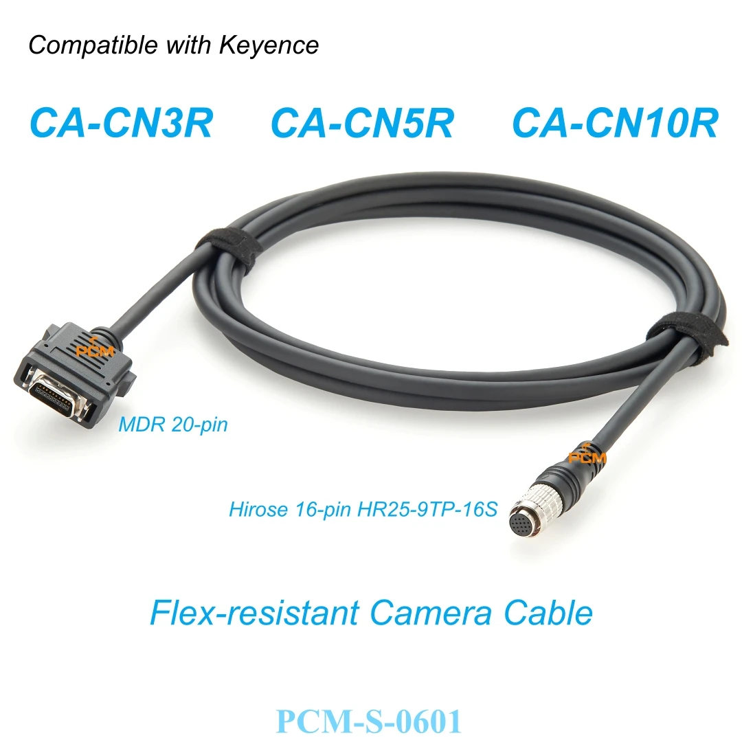 MDR 20-pin Connector to Hirose 16-pin HR25-9TP-16S Keyence Camera CV-X series Controller Sensor Cable CA-CN3R CA-CN5R