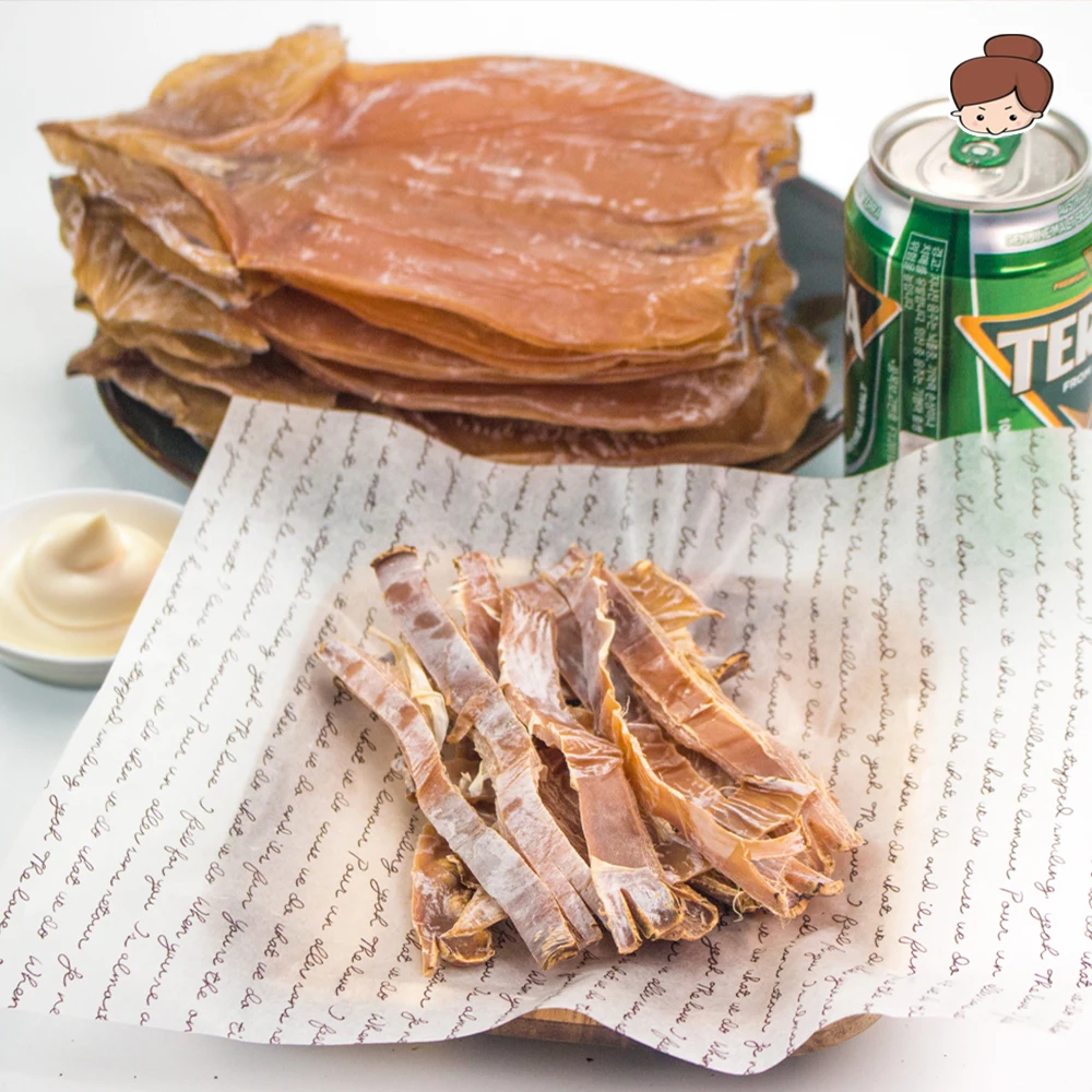 껍질제거 마른오징어 몸통 500g(7~12미 내외)  / 안주 간식 건어물 주전부리 맥주안주 반찬 진미채 진미 오징어채 오징어 생선 