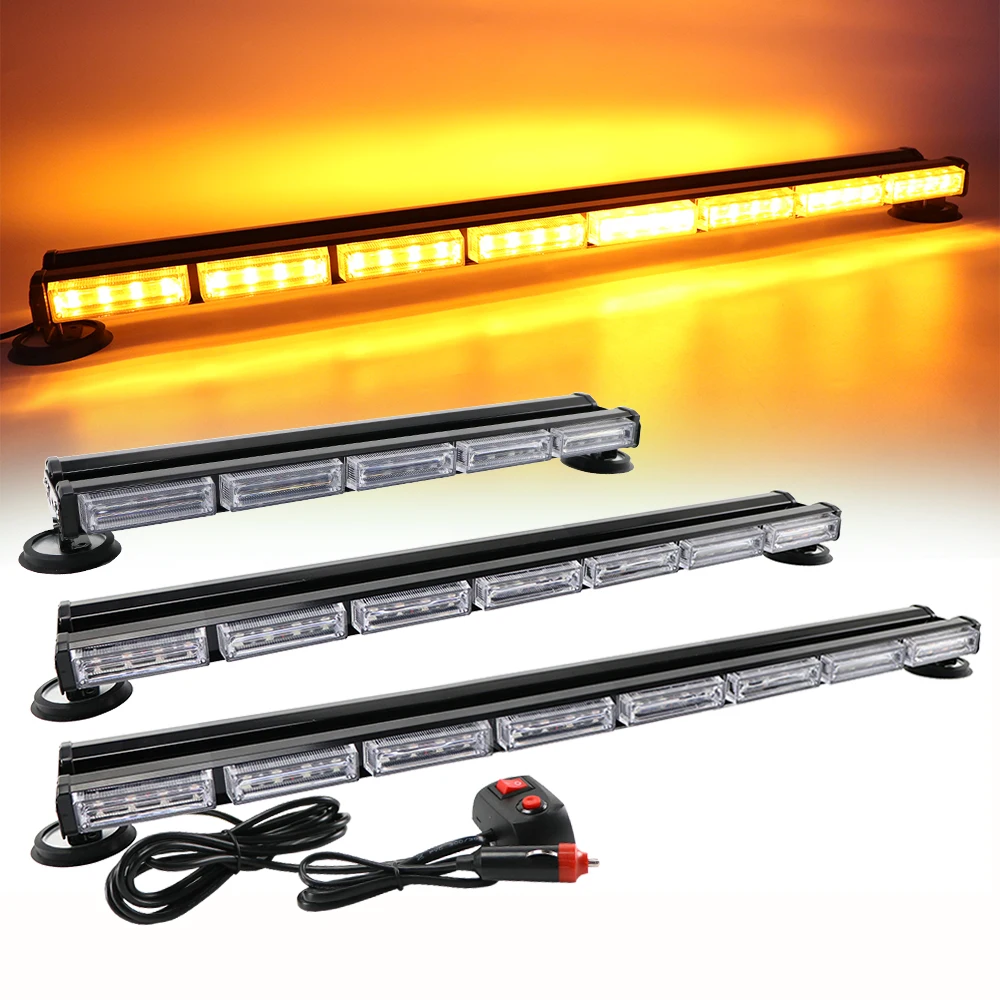 

Red Blue 48W 120W 192W Emergency Warning Strobe Light Bar Roof Top Law Enforcement Hazard Flashing LED For Tow Truck Vehicle