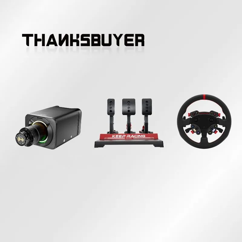 Simagic Alpha Evo 12Nm Pro 18Nm Direct Drive Wheel Base + GTpro-R(K)(Leather)  290mm FX PRO Steering Wheel + P1000 RS Pedals