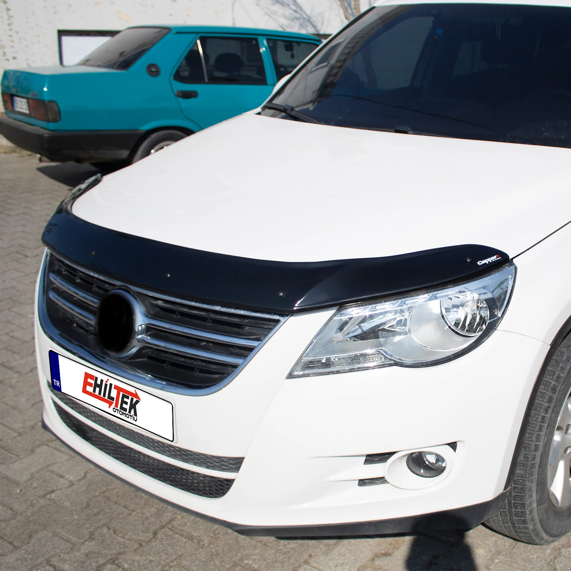 Protezione deflettore cofano per Volkswagen Tiguan (2008-2011) protezione cofano zanzariera/spessore 4 mm e materiale ultra-resistente