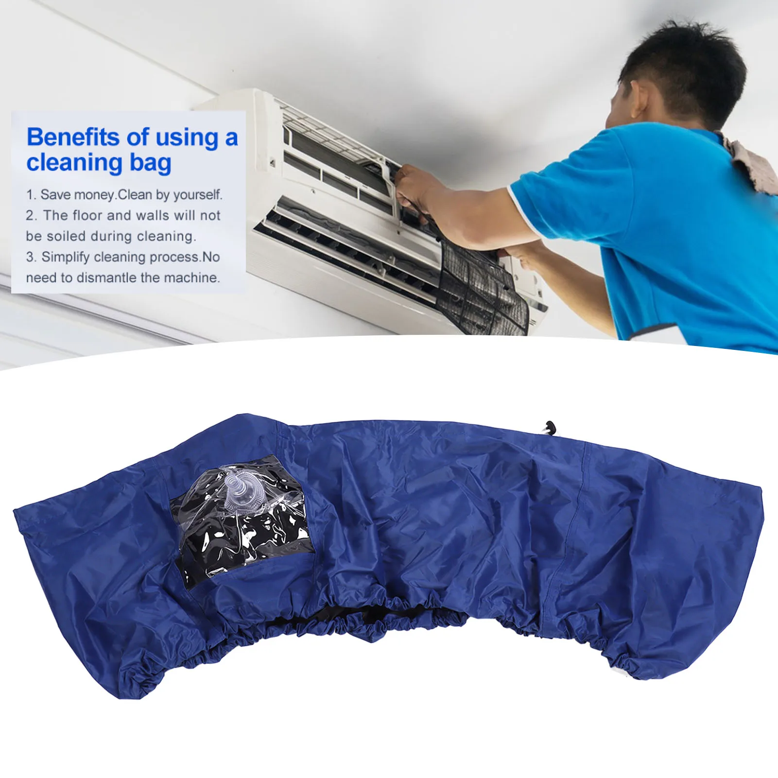 Air Conditioner Cleaning Kit Air Conditioner Hanging Unit Waterproof Cover Cleaning Kit