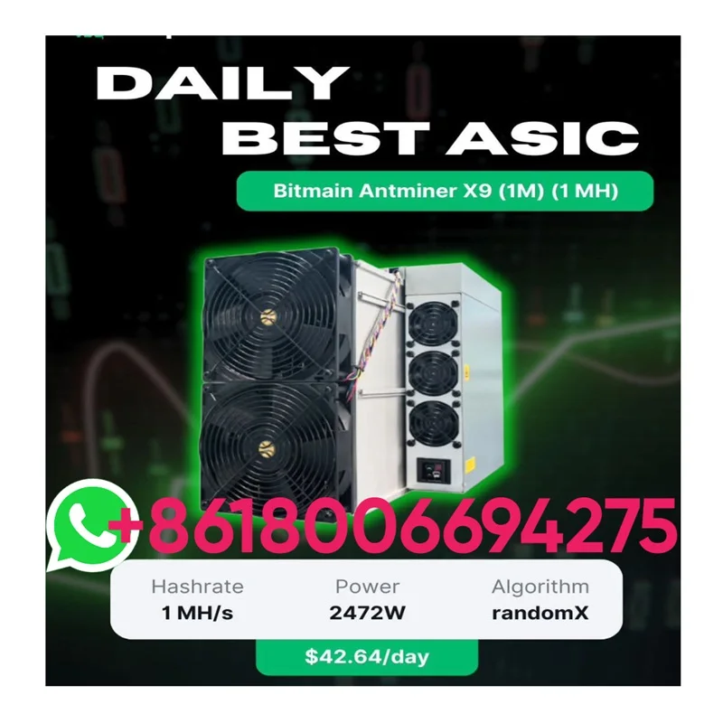

НОВЫЙ МАЙНЕР BITMAIN ANTMINER X9 1 Mh/s 2472W/2.47J/K XMR