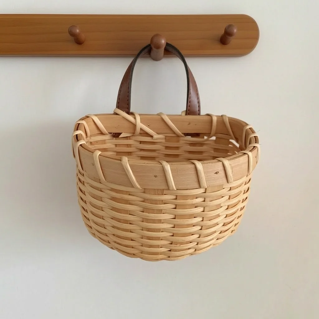 壁掛け式編み込み収納バスケット(キッチン、リビングルーム、家 - Woven Wall Basket のレビューと価格