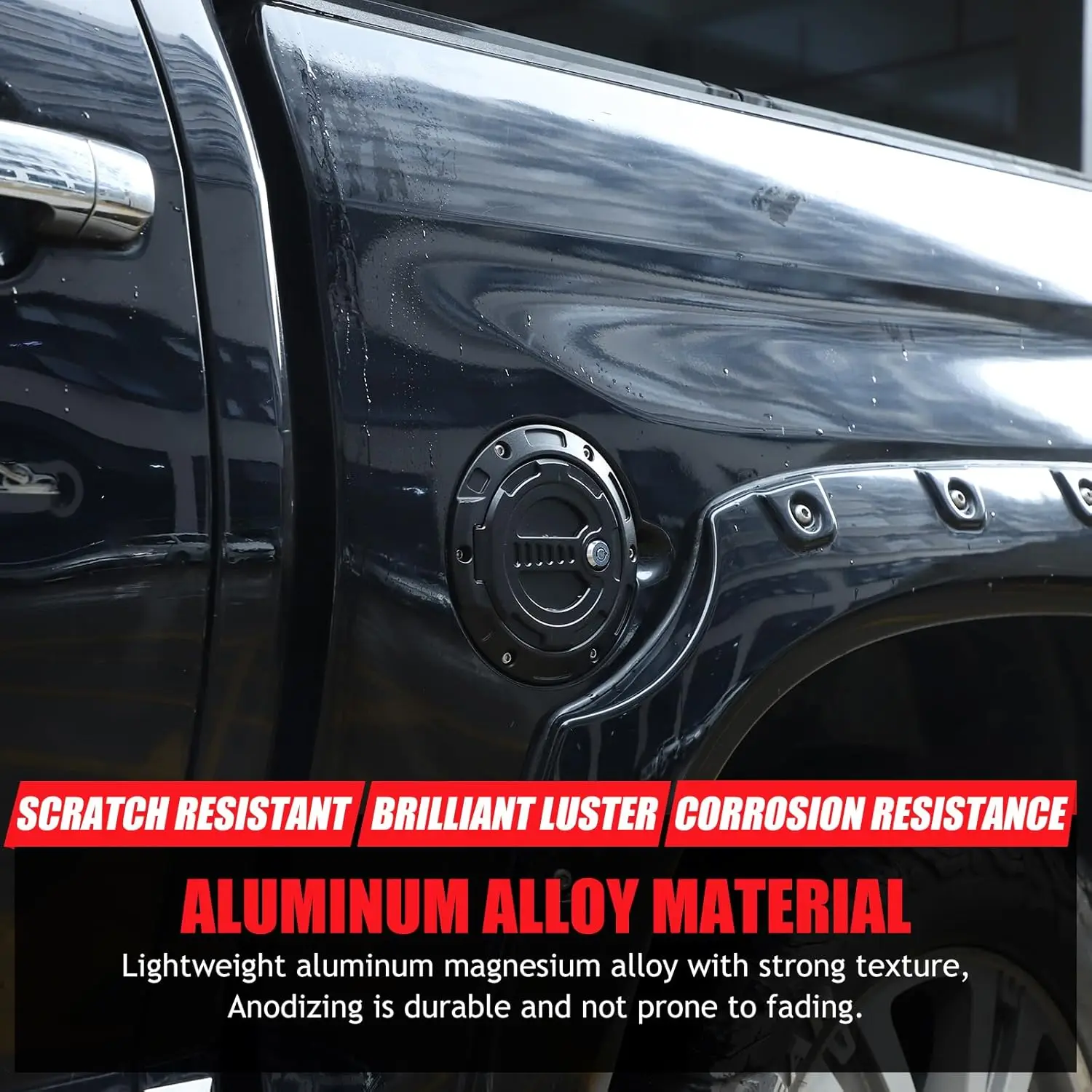 

Aluminum Alloy Fuel Tank Anti-theft Lock Cover For Toyota Tundra 2007-2021 Car Gas Fuel Tank Trim Protection Accessories