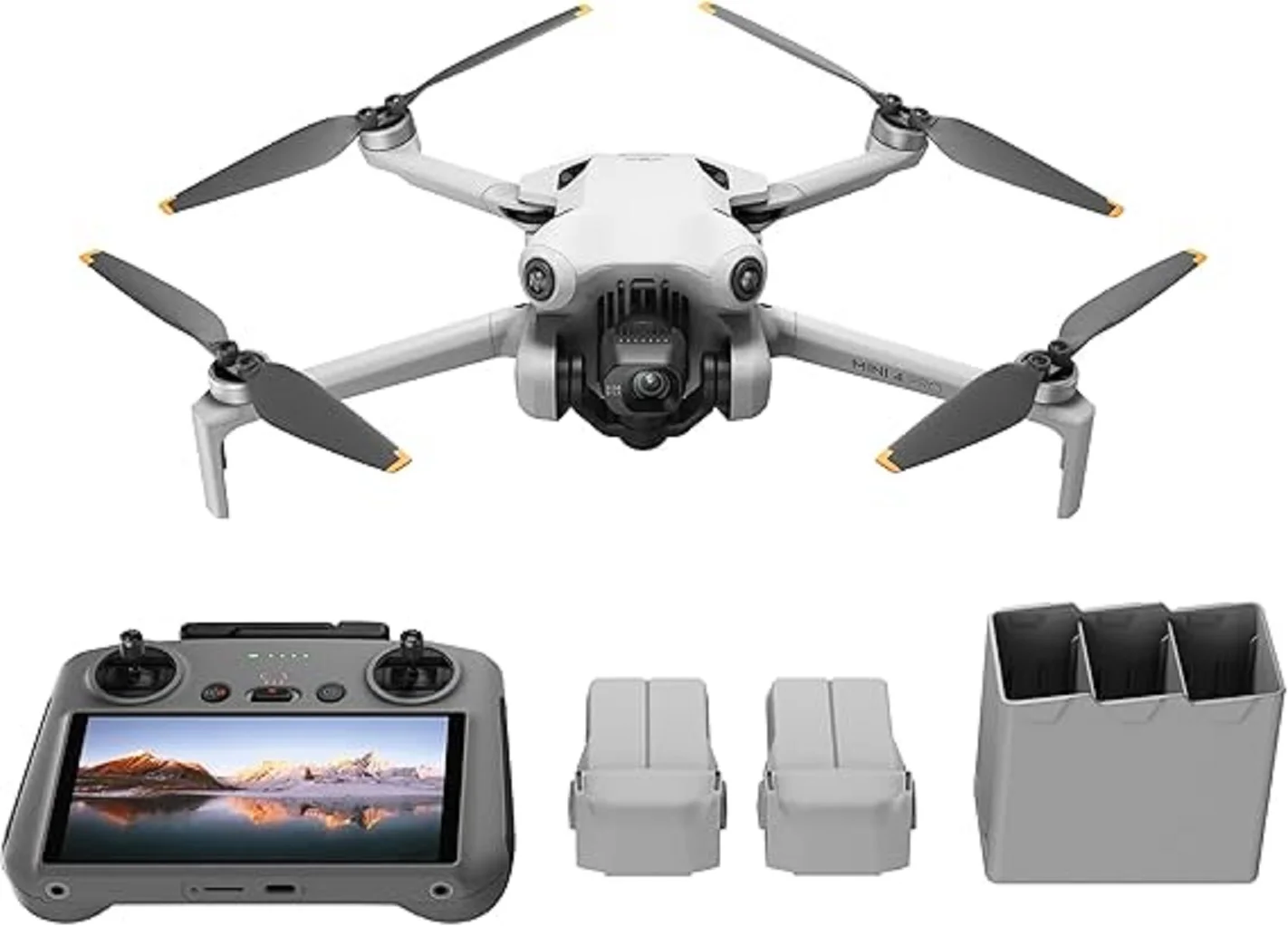 Diskon!!@ DJI Mini 4 Pro Fly More Combo Plus dengan DJI RC 2, Dron-E dengan kamera untuk dewasa 4K,3 baterai penerbangan cerdas Plus