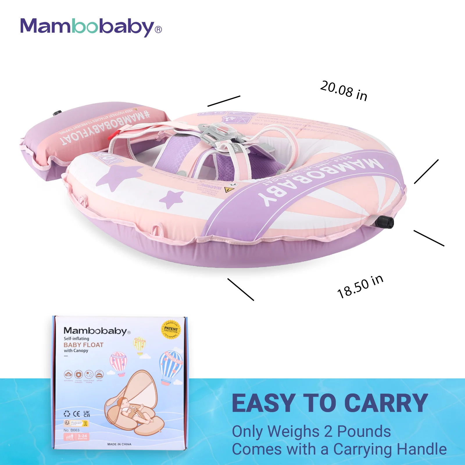 Mambobaby galleggiante per il nuoto del bambino con parasole per accessori per piscine Non gonfiabili per neonati giochi estivi all'aperto giochi d'acqua galleggiante
