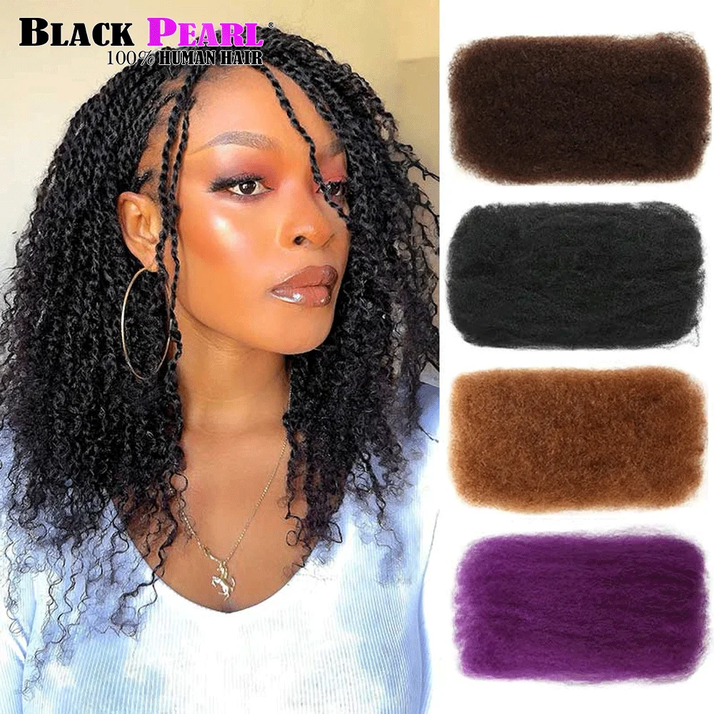 Afro Kinky Bulk Human Hair Mini Twist Natural Look Best 100% Human Hair Braiding Hair Qvr Kinky Bulk Human Hair for Braiding